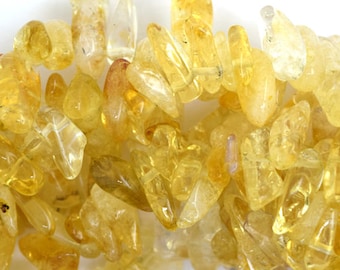 10-14mm citrine chip nugget beads 15.5" strand 36631