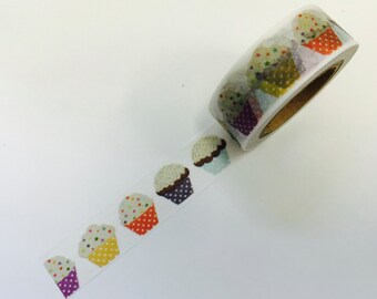Happy Birthday Sprinkles Cupcake Paper Washi Tape Scrapbooking Decorate Sticker (1546)