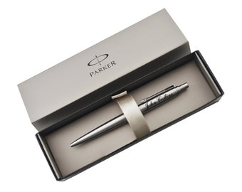 Parker Jotter Ballpoint Pen STAINLESS STEEL Personalised Gift ENGRAVED Your Message - free engraving done - a gift for keeps