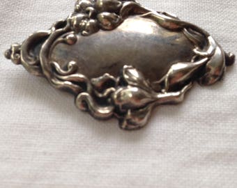 Silver Art Nouveau Brooch