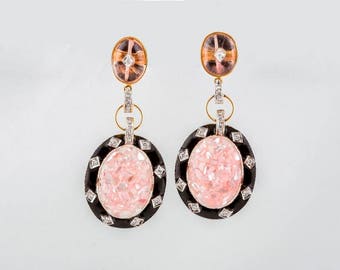 Aurus Diamond & Mother of Pearl 14K Gold Chandelier Earring for Women
