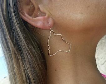 Gold filledBig Island earrings
