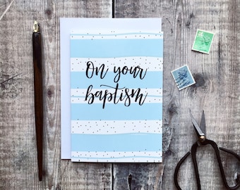 On Your Baptism Card - Christian Cards UK - Baptism Gifts - Baptism Day Card - Christian Gifts - Christening Card - Dedication Card