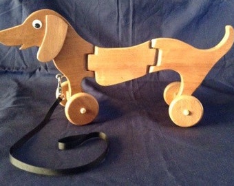 Dachshund Dog pull toy // Dachshund Art //