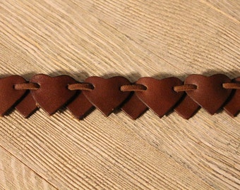 Leather Heart Bracelet