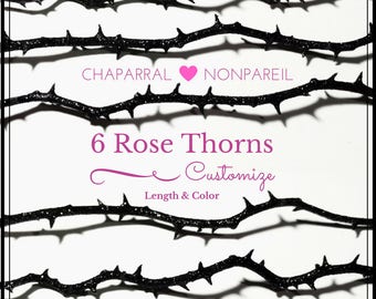 Gothic Rose Thorn Stem, Gothic Wedding Bouquet, DIY Halloween Centerpiece Decoration, Alternative Bouquet Accent, Goth Valentines Day Decor