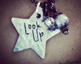 Star necklace; Look up necklace; Inspirational jewelry
