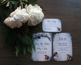 Winter Wedding Invitation Sample Set