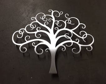 Tree Metal Wall Art - Silver Wall Decor - Tree Art - Metal Art - Metal Wall Decor - Wall Art - Large Metal Wall Art - Tree of Life - Art