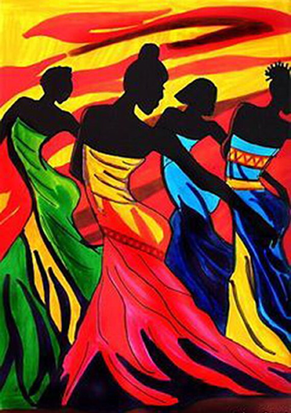 African Art Decor Cross Stitch PatterPrintable African Art