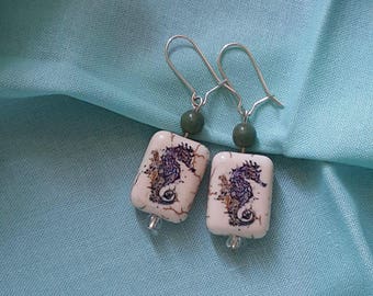 Dangle Seahorse Earrings