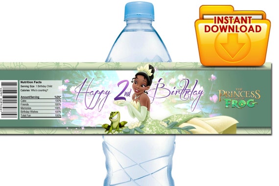 Princess And The Frog Water Bottle Labels