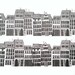 Washi tape wide houses black and white