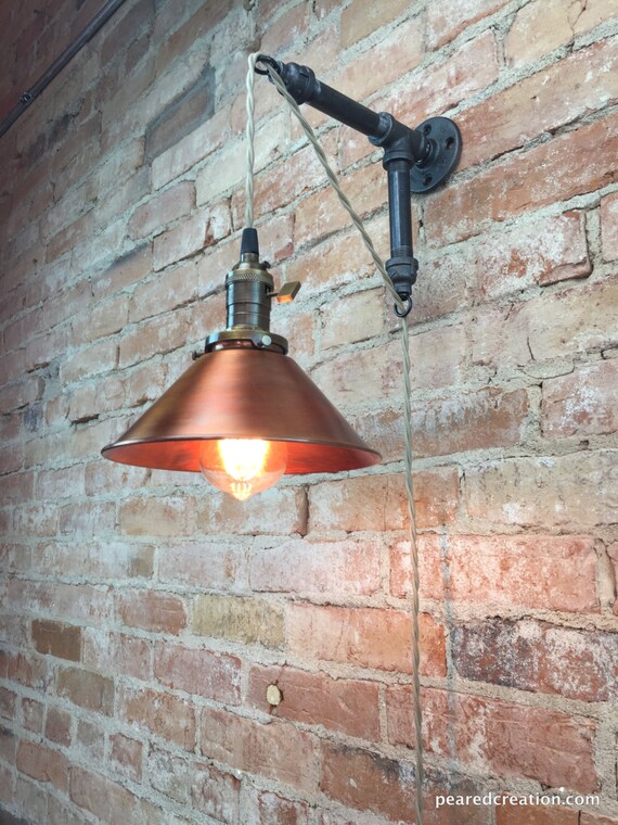 industrial style sconce pendant l copper shade edison industrial style sconce pendant l copper shade edison