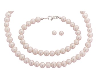 Sterling Silver Freshwater Pearl Jewellery Set