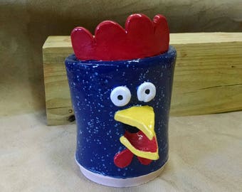Navy Speckled Rooster Egg Separator