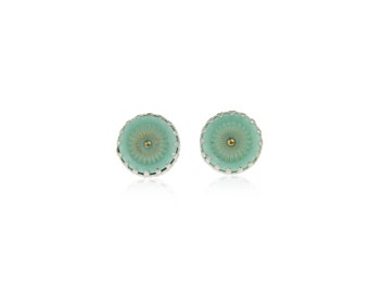 Aqua stud earrings