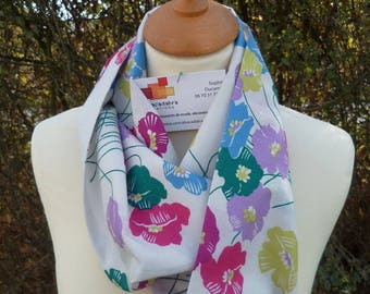 SCARF INFINITY SCARF WITH COTTON PRINTS