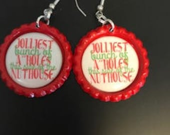 jolliest bunch of a- holes earrings