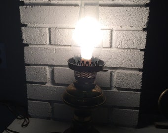 Brass chimney electric lamp