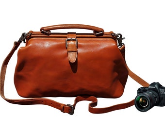 Dslr Camera Bag, Leather Camera Bag, Padded Camera Bag, Dslr Bag, Camera Bag, Camera Bag For Women, Women Camera Bag, Camera Crossbody Bag
