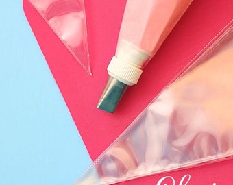 Clear Disposable Piping Bags, Disposable Pastry Bags, Disposable Frosting Bags, Disposable Icing Bags, Holiday Cookie Decorating Bags