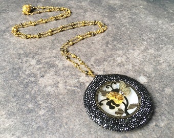 Gold Rosary Necklace / Rosary Necklace / Butterfly Necklace / Rosary Pendant Necklace / Butterfly Necklace / Gifts for Her/Butterfly Jewelry