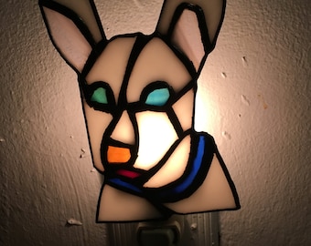 Stained Glass Dog Nightlight-Custom Made