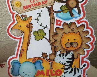 Funny Pets Card Animals Birthday Card Dog Cat Bunny Rabbit