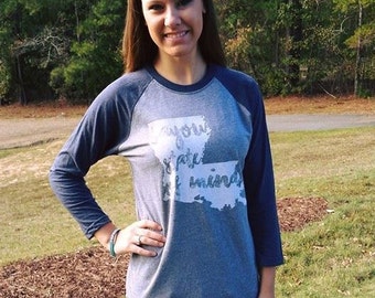 Louisiana "Bayou State of Mind" Baseball Tee