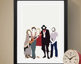 Fleetwood Mac Poster, Music Poster, People, Art Print
