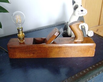 Victorian block plane, table lamp
