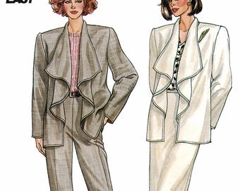 Butterick 3418 Sewing Pattern for Misses' Jacket, Skirt and Pants - Uncut - Size 6, 8, 10