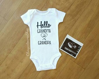 New Grandparents | Pregnancy Announcement Onesie® | Coming 2018 | Baby Announcement | Pregnancy Reveal | Baby on the Way | Grandma | Grandpa