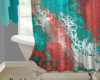 Teal violet grey shower curtain Turquoise blue Purple Teal violet grey shower curtain Turquoise blue Purple