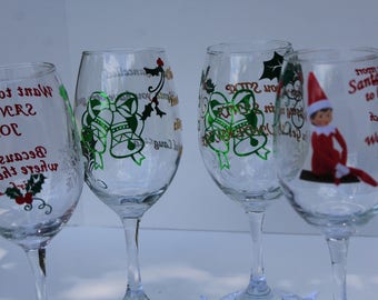Wine Glasses for Christmas