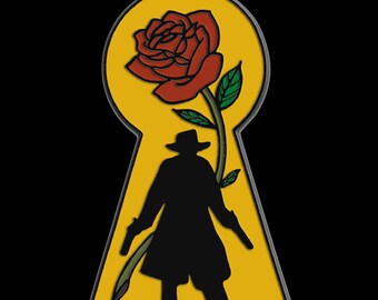 The Gunslinger enamel lapel pin