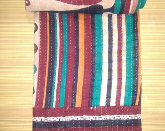 Vintage kantha quilt Bedding Bedspread Coverlet