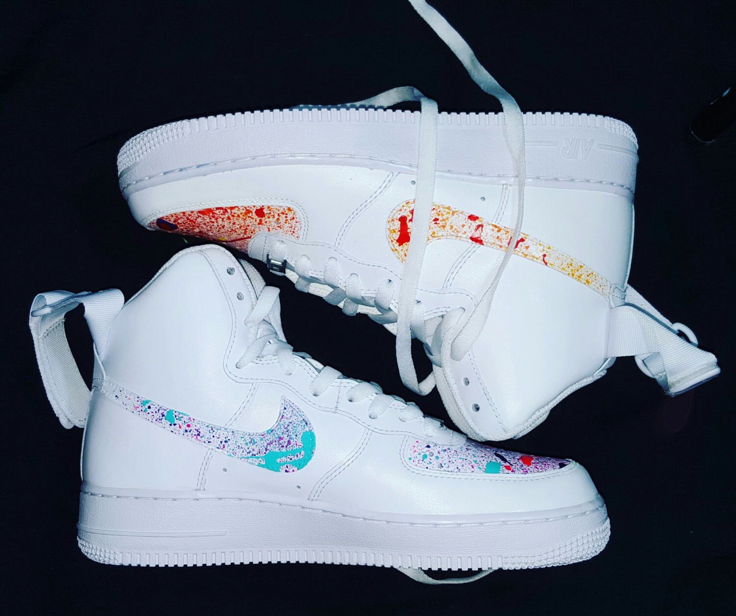 spray paint air force ones white
