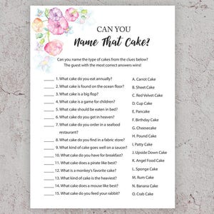 Name that cake game | Etsy