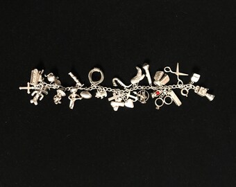 Unique Sterling Silver Charm Bracelet