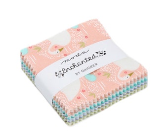 Moda Mini Charm pack Enchanted 42 2.5 pre-cut squares children's fabric print