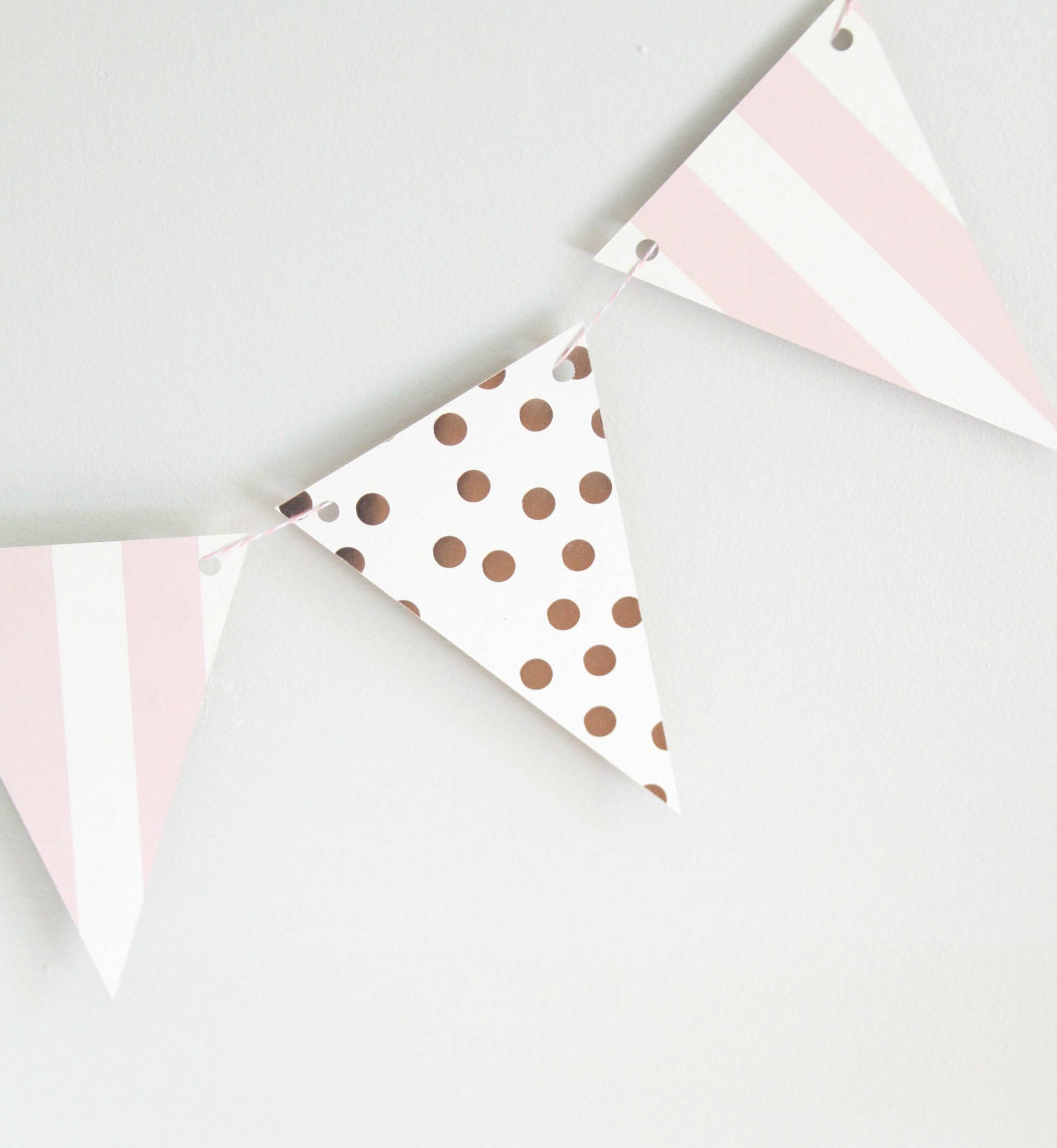Rose Gold Banner Rose Gold Baby Shower Garland Shabby Chic Bridal