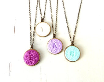 Personalized Initial Necklace , custom Initial statement necklace, Initial pendant , Christmas Gift