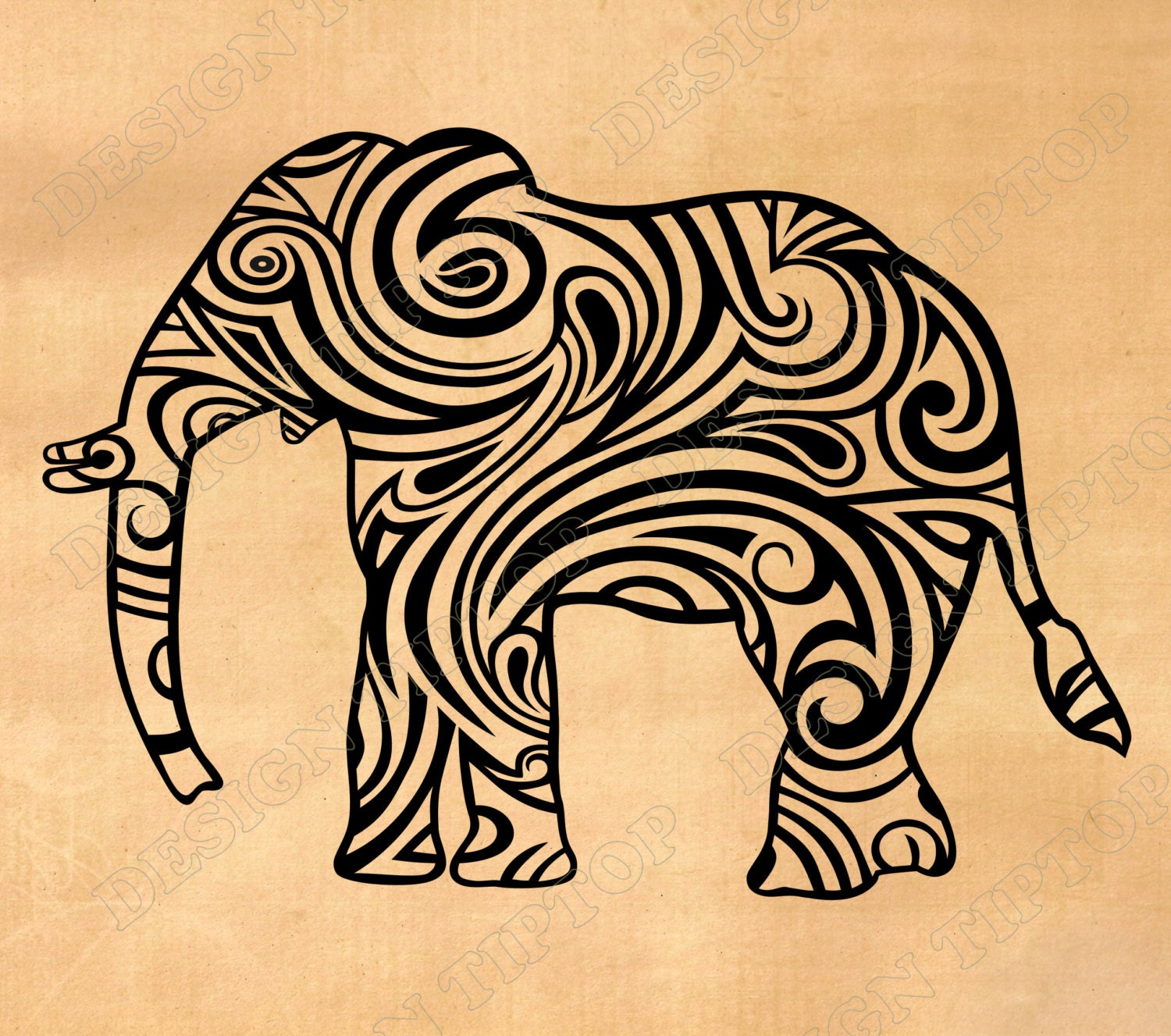 Download Elephant svg Silhouette Studio files Cricut Elephant