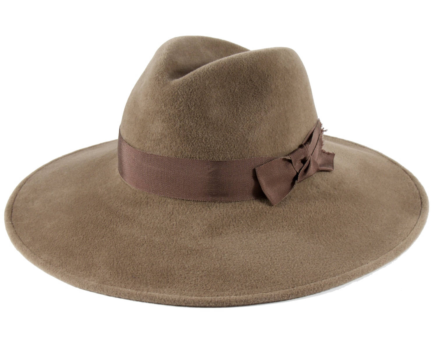 Taupe Fedora Hat Wide Brimmed Hat Women's Hat Spring
