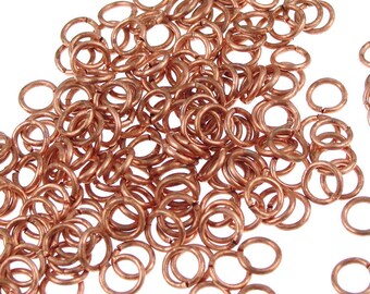 200 5mm Solid Copper Open Jumprings 20 Gauge - Solid Copper Jump Ring Findings - Bright Raw Copper(FSC43)