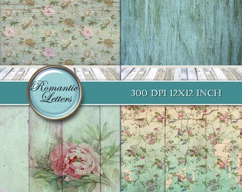 Digital Backdrop newborn digital photo background Digital Scrapbook Paper pack vintage shabby chic digital backdrop background newborn rose