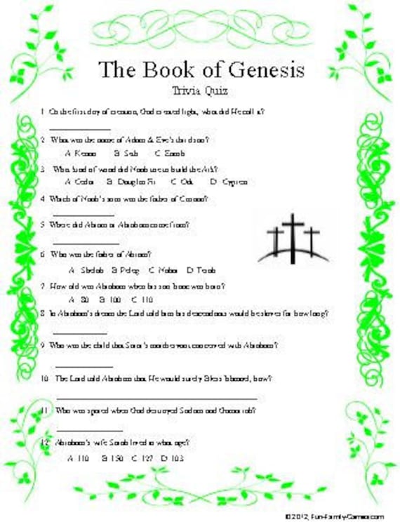 The Book of Genesis Trivia Questions