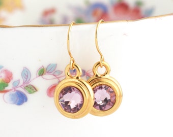 June Birthstone Earrings - June Birthday Gift - Birthstone Dangle Earrings - Birthday Stone Jewelry - Custom Birthstone Earrings